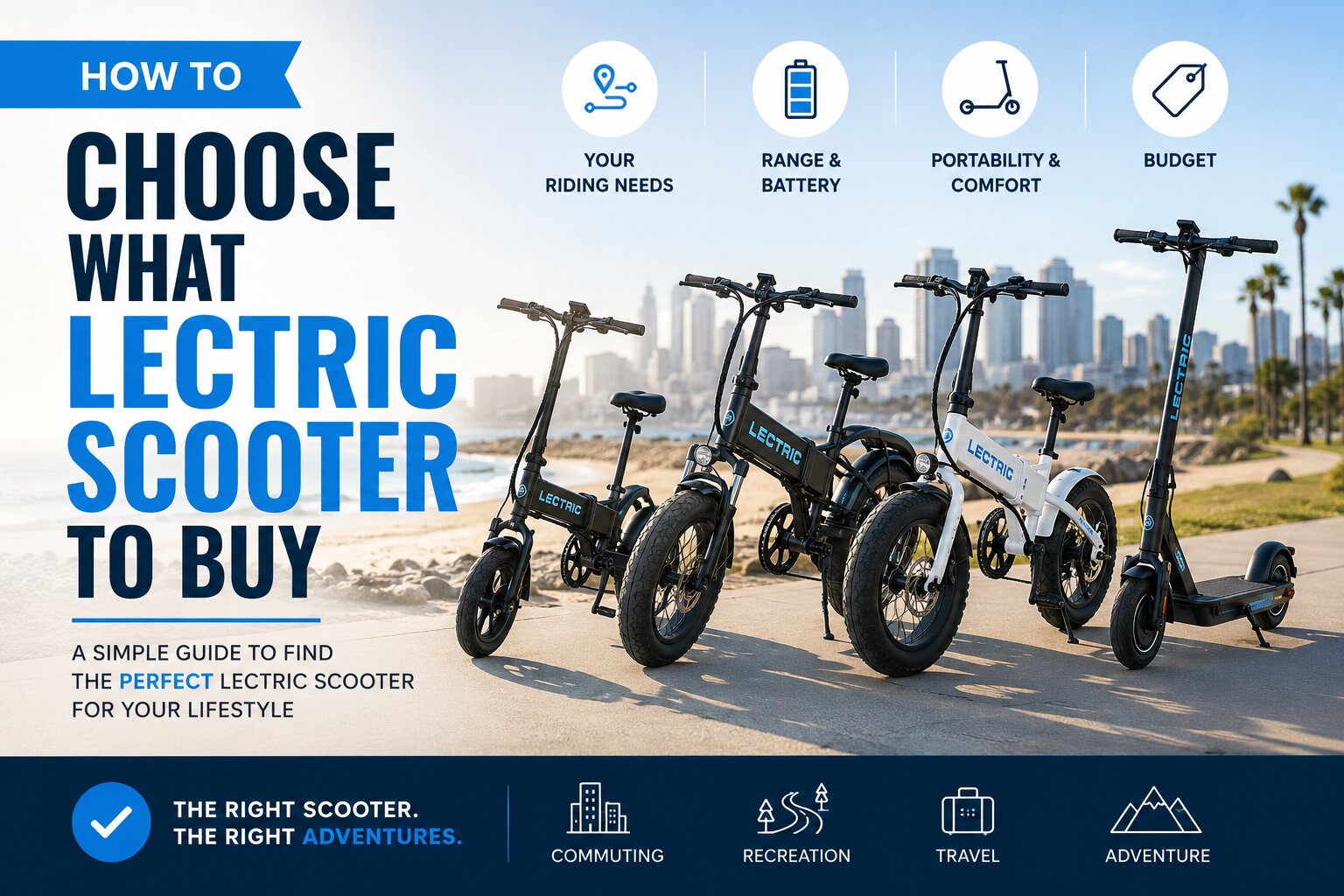 electric scooter with text around about a blog post