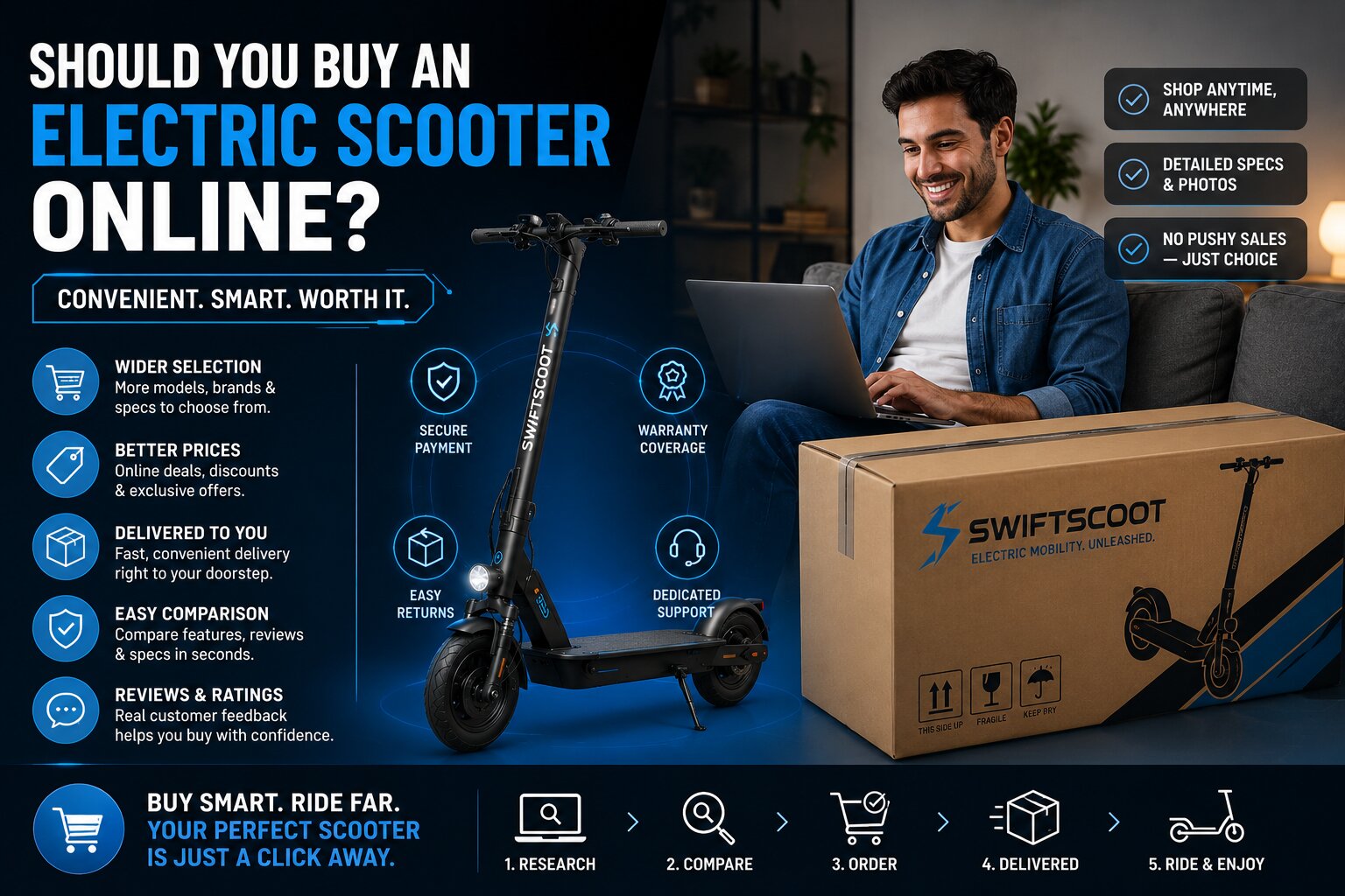 Should You Buy an Electric Scooter Online? | SwiftScoot