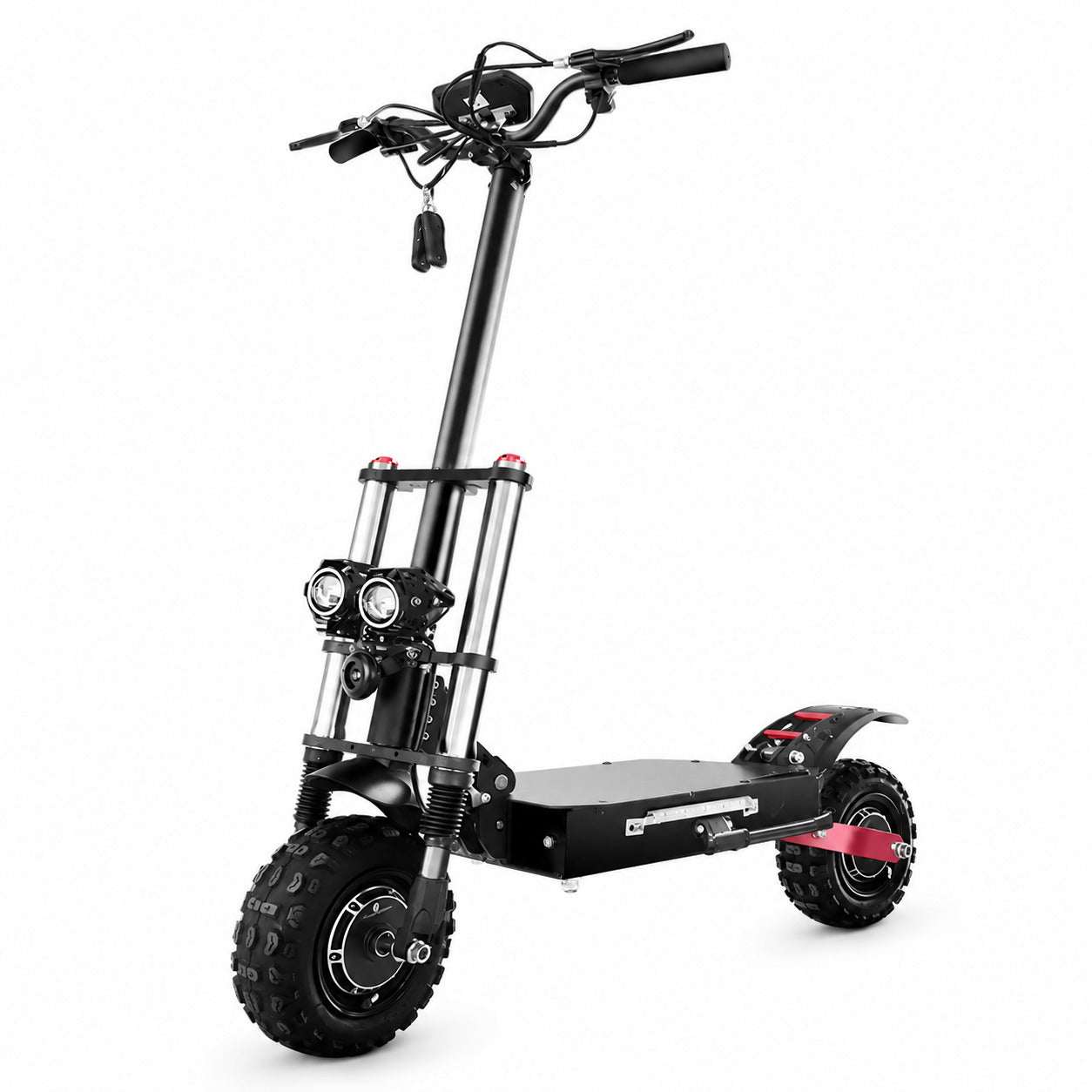 72V dual motor off road electric scooter 5600W with 11 inch tyres